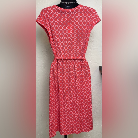 Banana Republic‎ Coral Tie Wrap Dress in Small - Picture 2 of 8